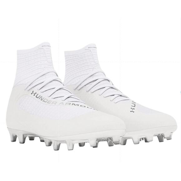 Under Armour Men Highlight MC 2.0 High Top Football Cleats Size 8 White NWOB